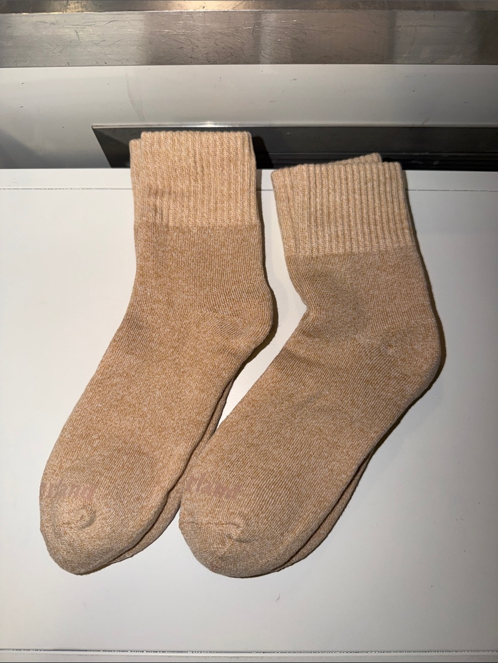 Timberland Men's Crew Socks in Beige Tan